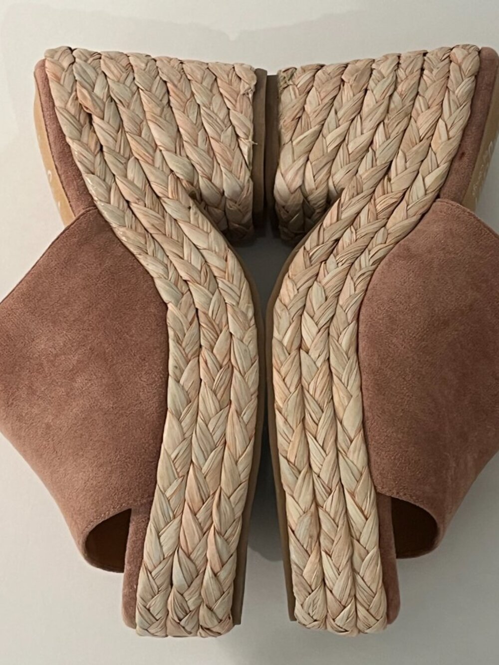 Hey Girl by Corkys Slip On Jute Braided Platform Faux Suede Sandals Size 9 NWOB - Picture 10 of 14